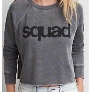 American Eagle Squad Grey Burnout Sweatshirt